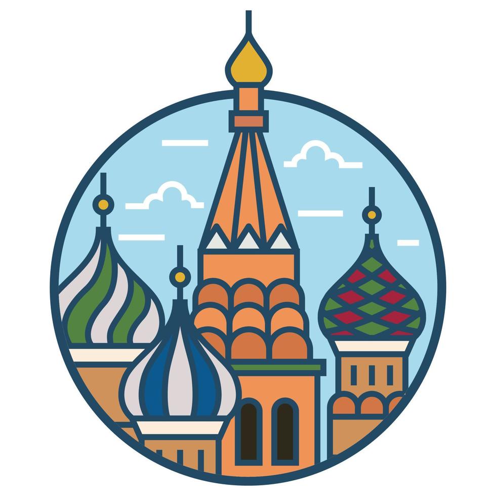 World famous building - St Basils Cathedral vector