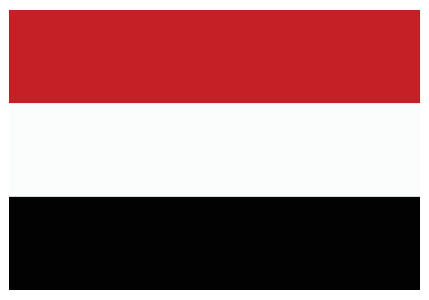 National flag of Yemen - Flat color icon. vector