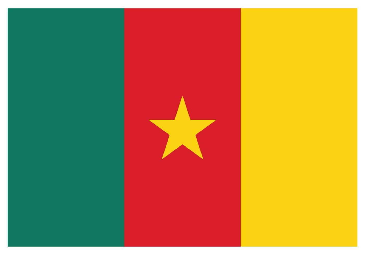 National flag of Cameroon - Flat color icon. vector