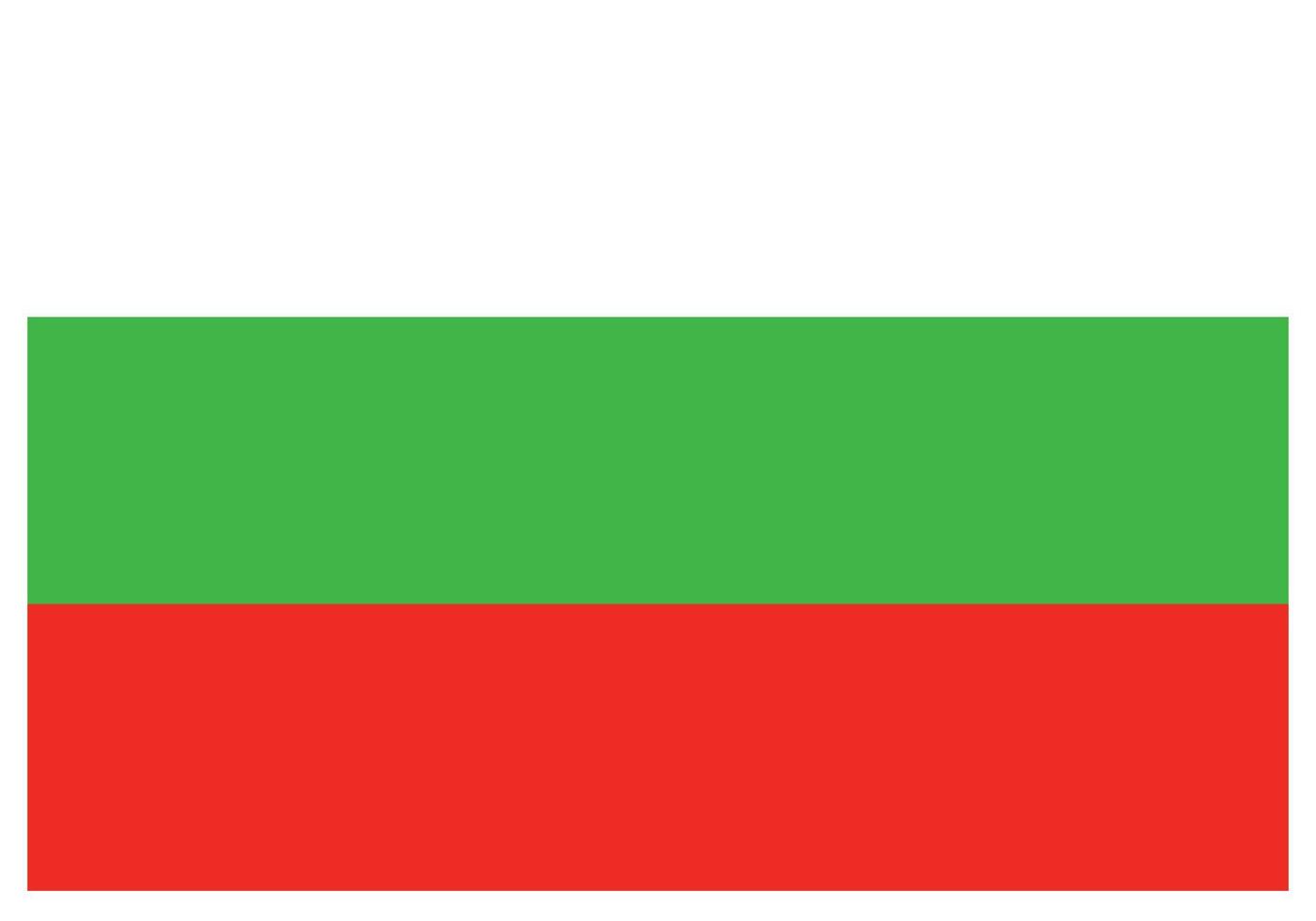 National flag of Bulgaria - Flat color icon. vector