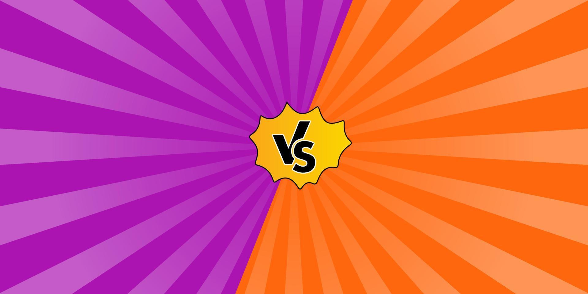 Versus Battle Background Design Template vector