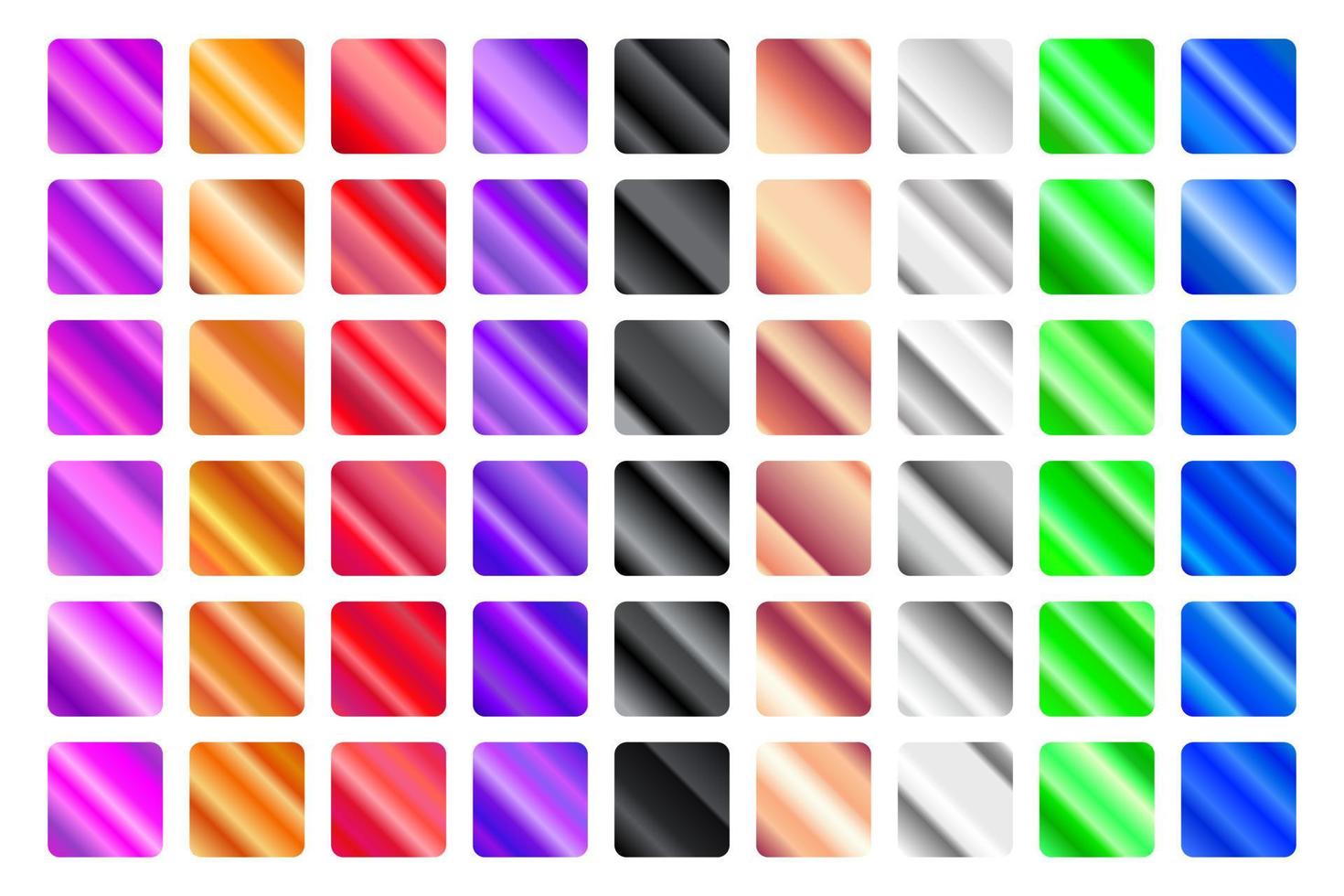 Vector Gradient Set Multi color Sphere Isolated objects