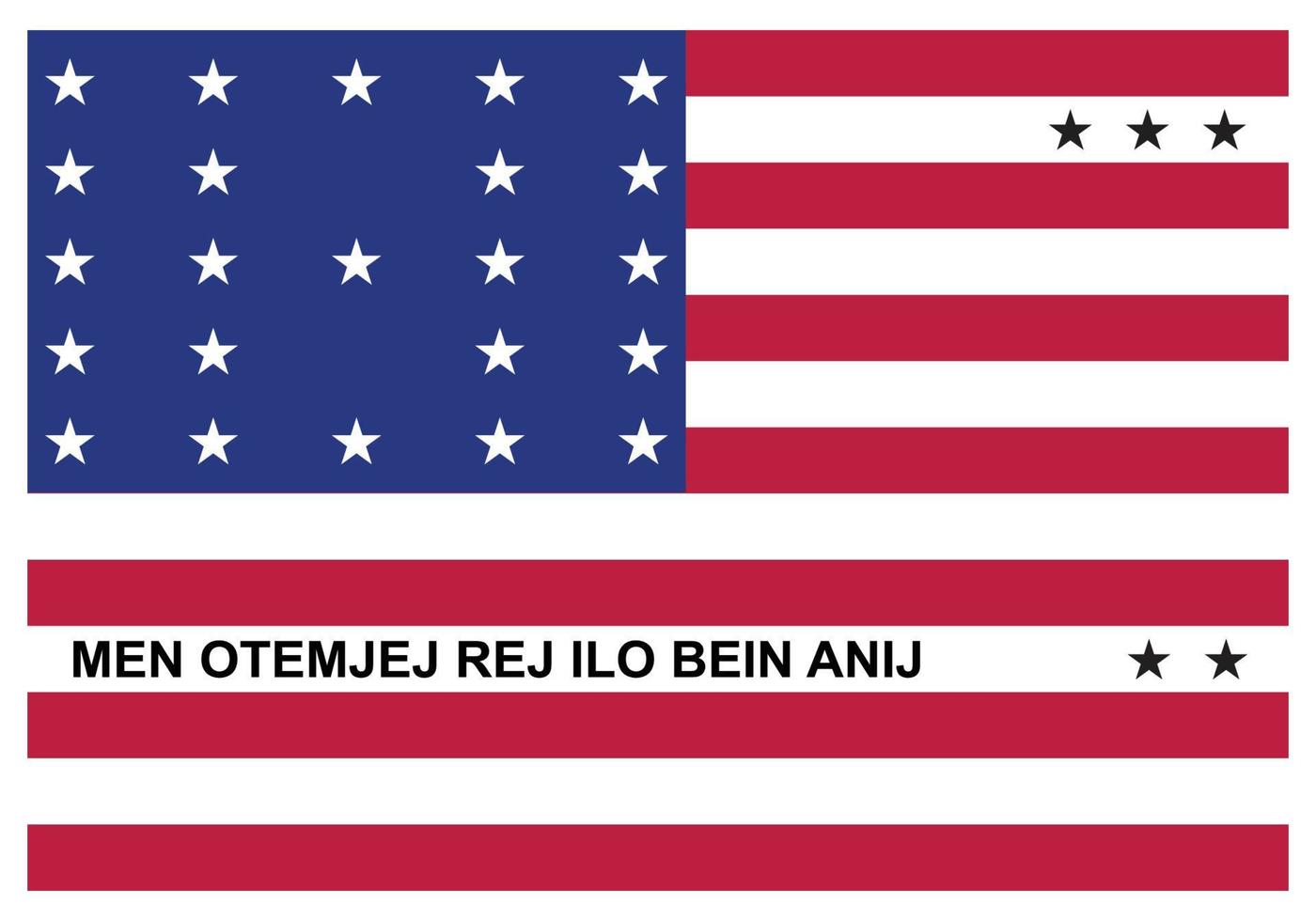 National flag of Bikini Atoll - Flat color icon. vector