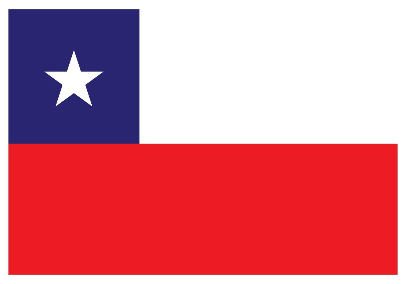 National flag of Chile - Flat color icon. vector
