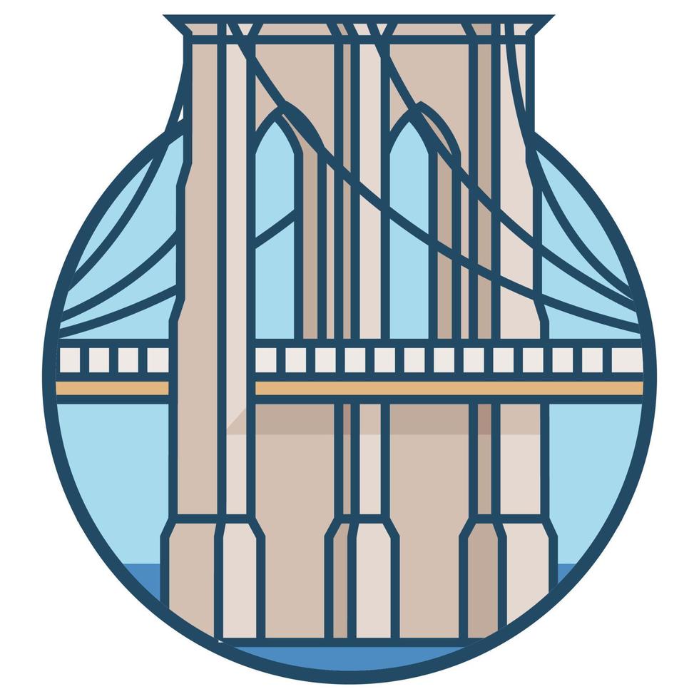 World famous building - Brooklyn vector