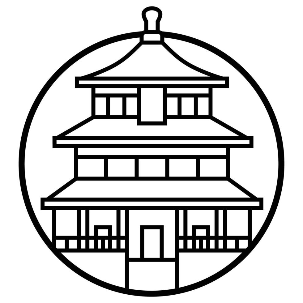 edificio de fama mundial - china vector