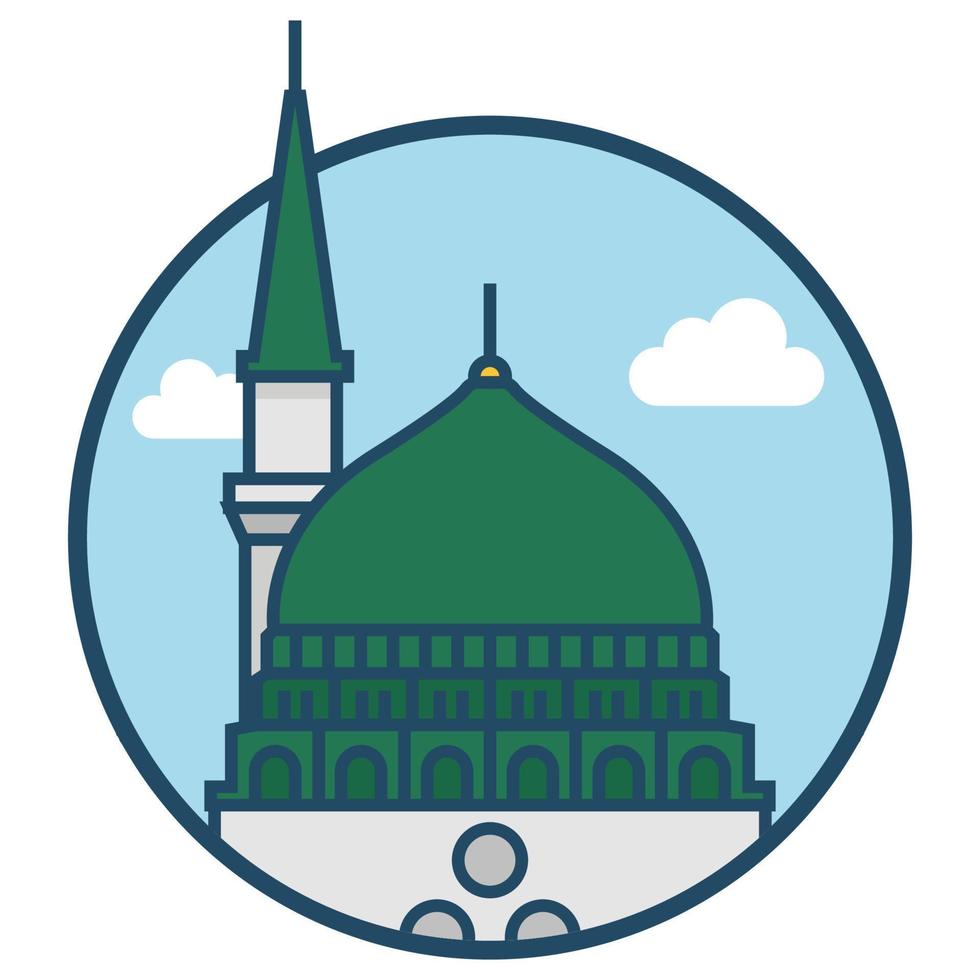 World famous building - Madinah Saudi Arabia vector