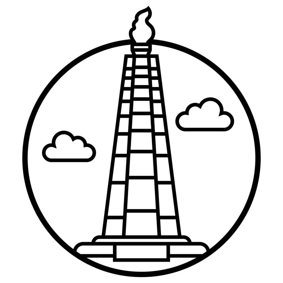 World famous building - Juche Tower vector