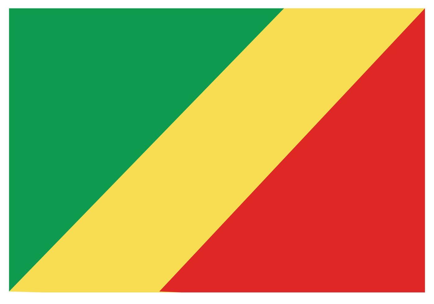 National flag of Congo Republic - Flat color icon. vector