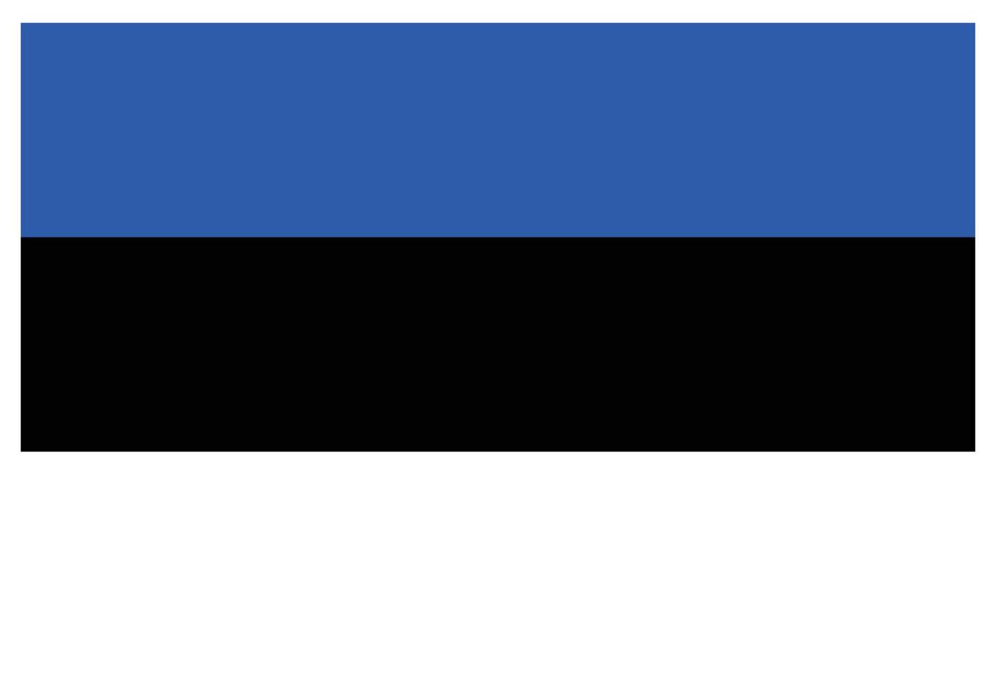 National flag of Estonia - Flat color icon. vector