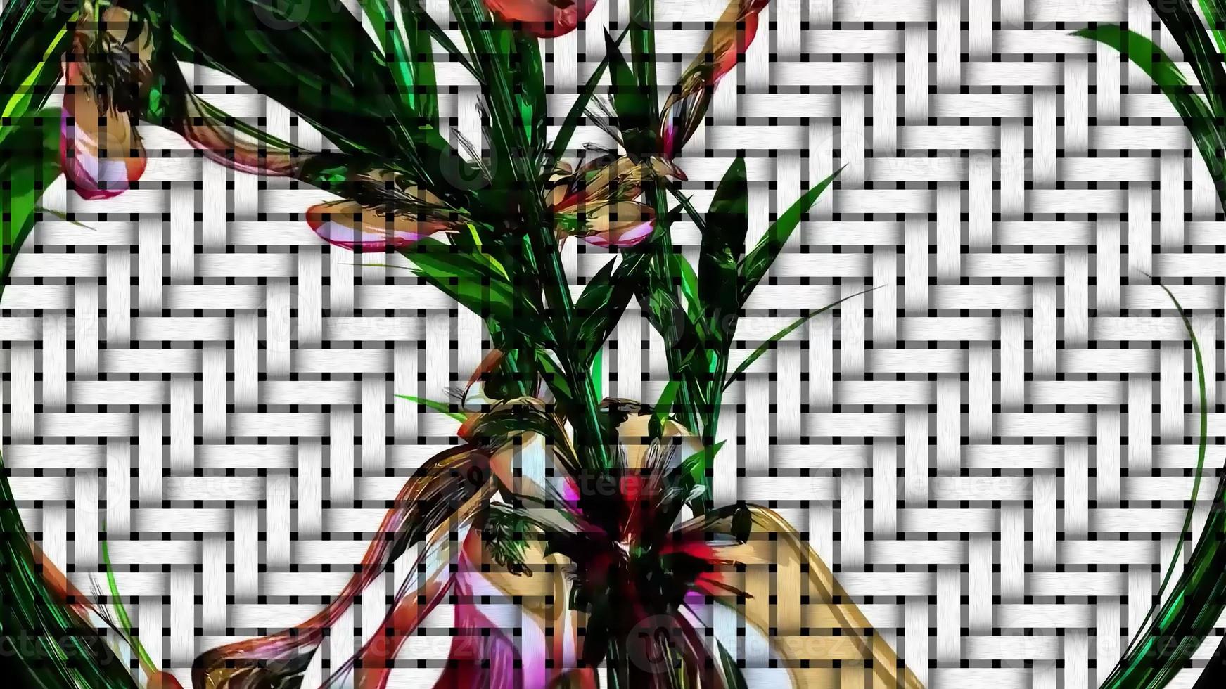 Abstract Flowers Botanical Digital Illustration photo