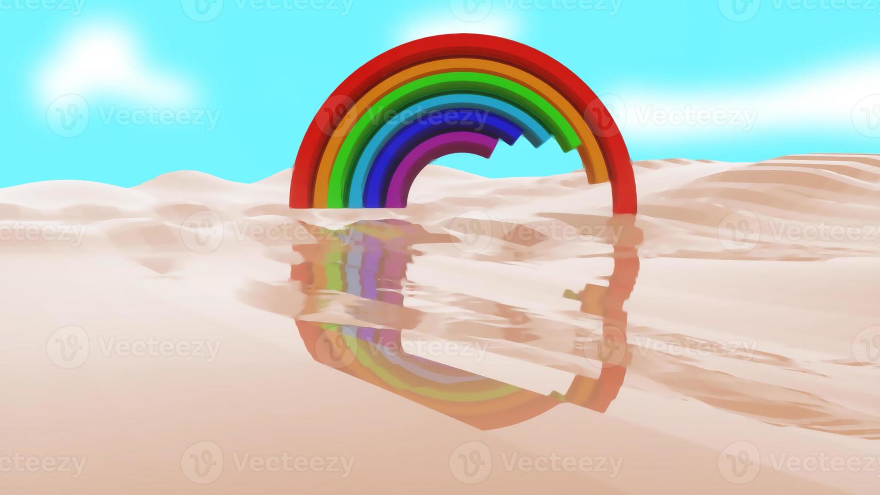 Rainbow Joy Background Video 3D Rendering photo