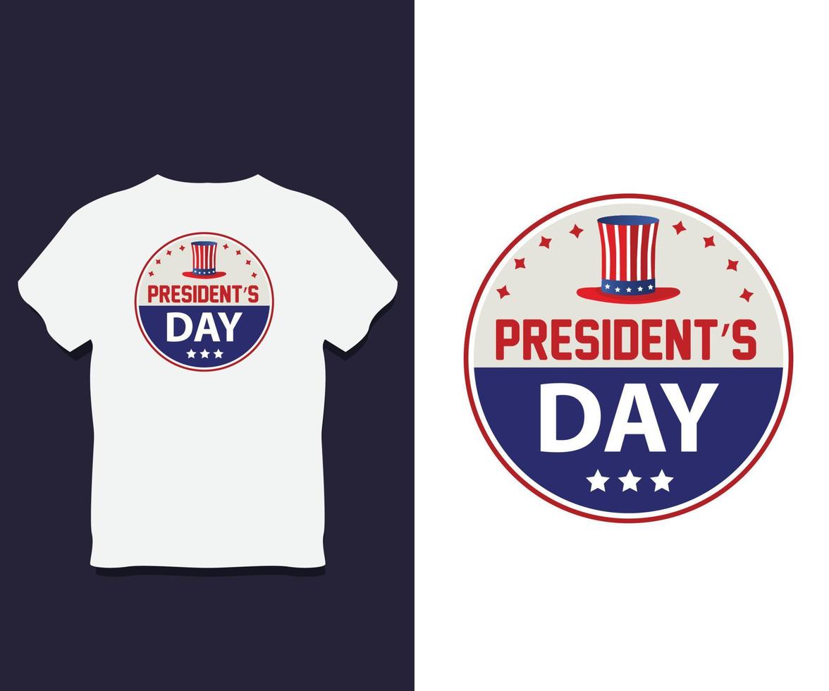 presidents Day Typography T-Shirt Design vector