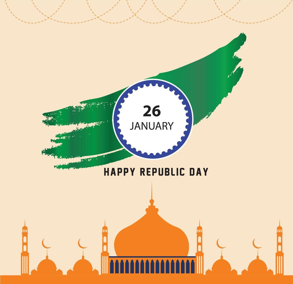 Indian republic day Social Media Design with Vector
