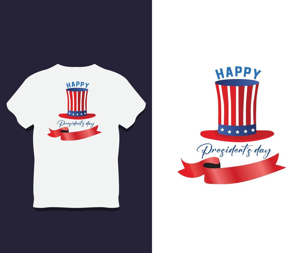 diseño de camiseta de tipografía del día de los presidentes vector
