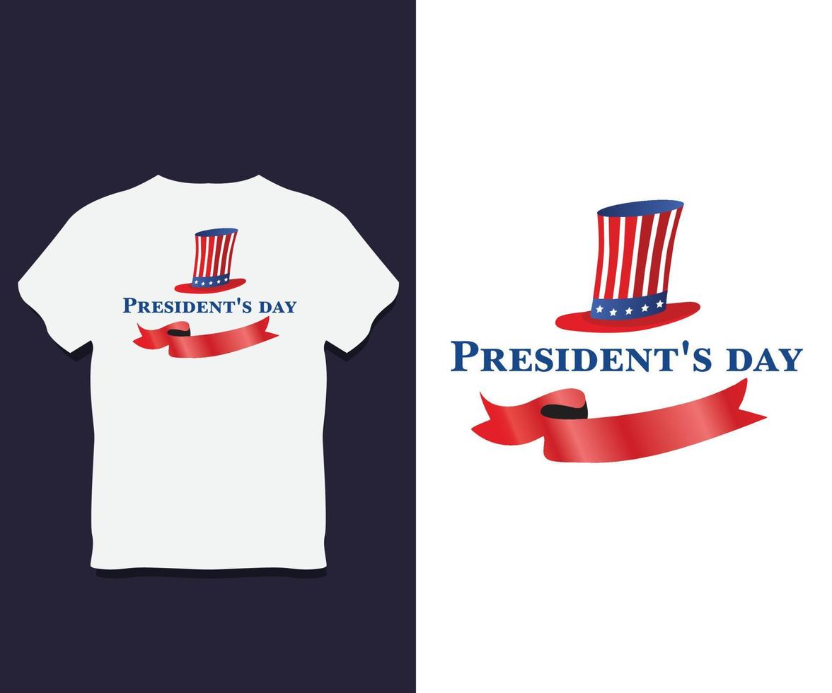 presidents Day Typography T-Shirt Design vector