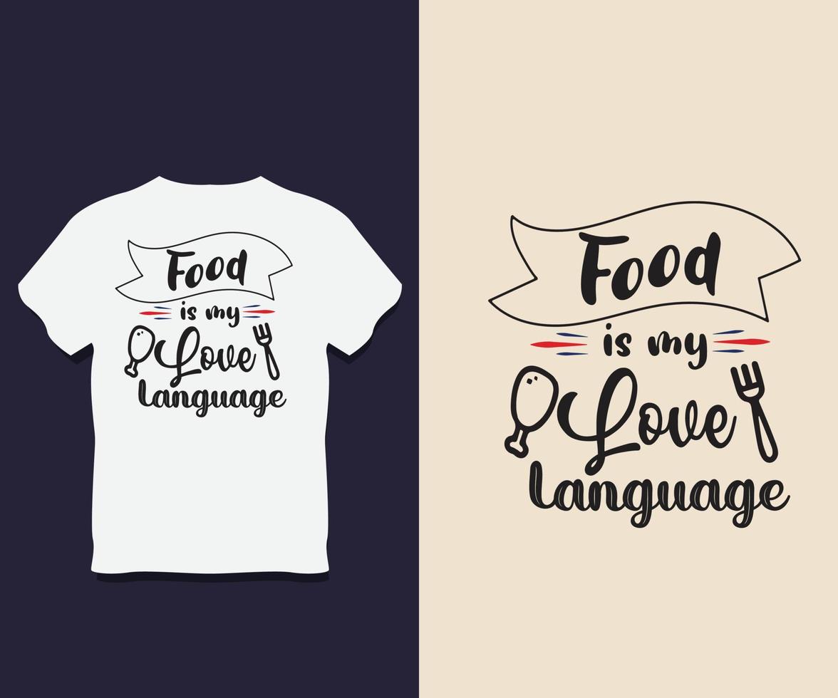 diseño de camiseta de tipografía de comida con vector