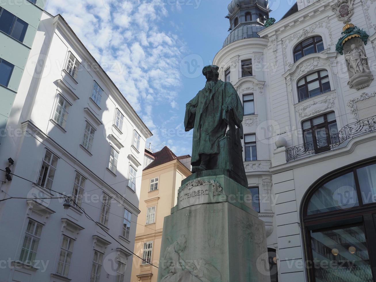 Gutenberg statue in Vienna photo