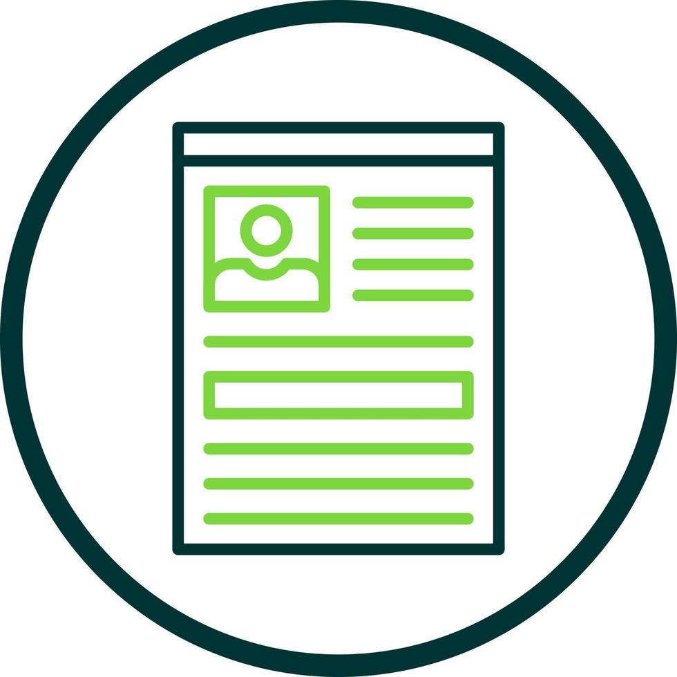 Curriculum Vector Icon Design