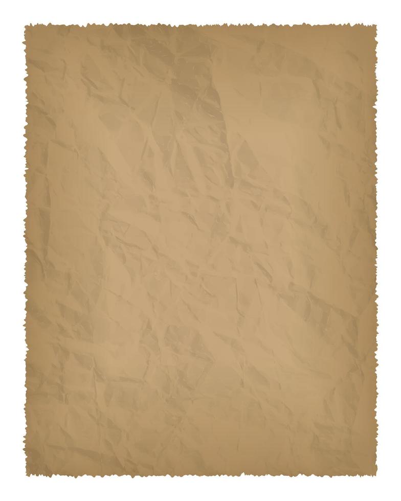 papel viejo con bordes quemados aislado en fondo blanco con lugar para el texto. ilustración vectorial vector