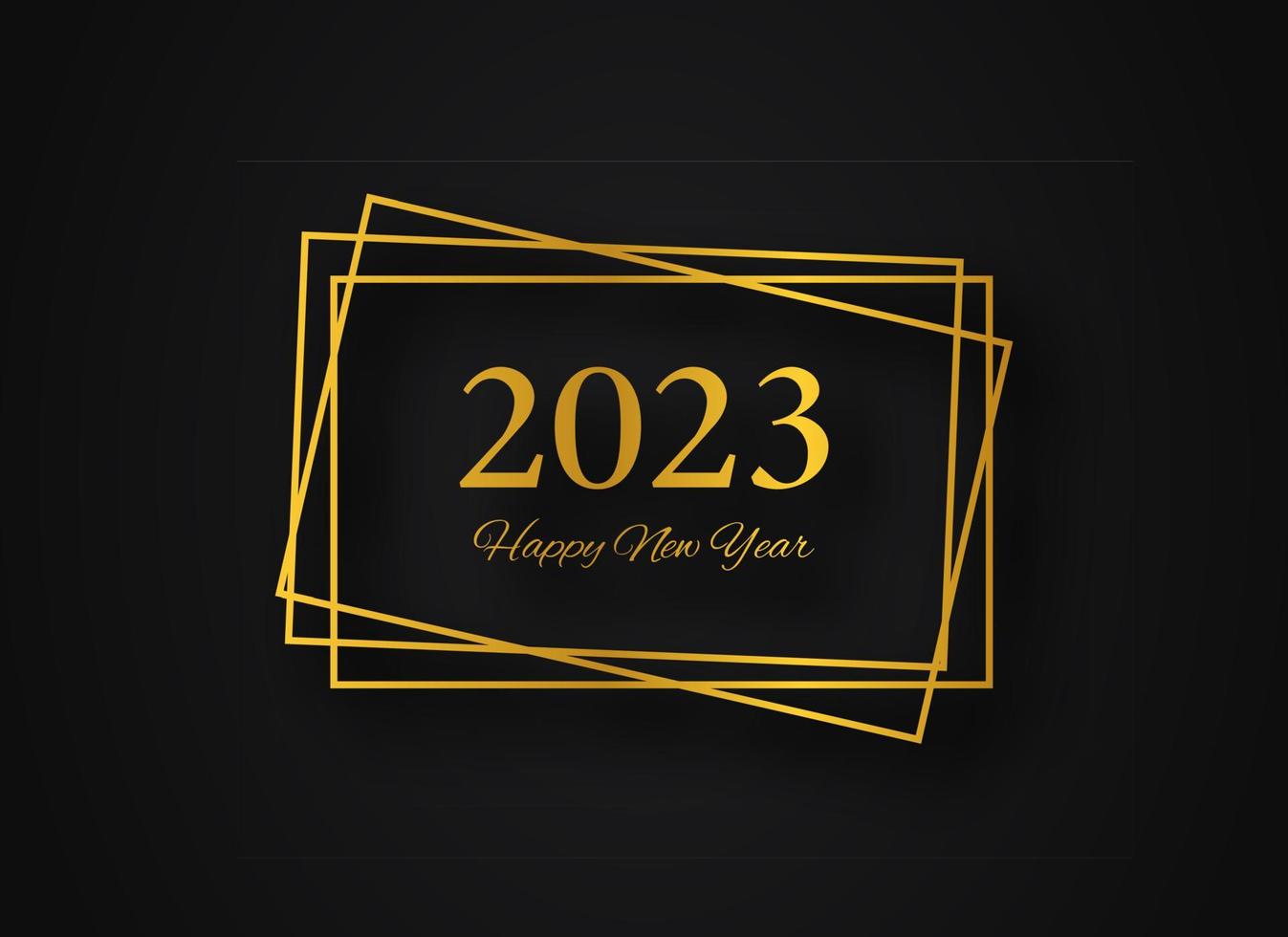 2023 feliz año nuevo fondo poligonal geométrico dorado vector