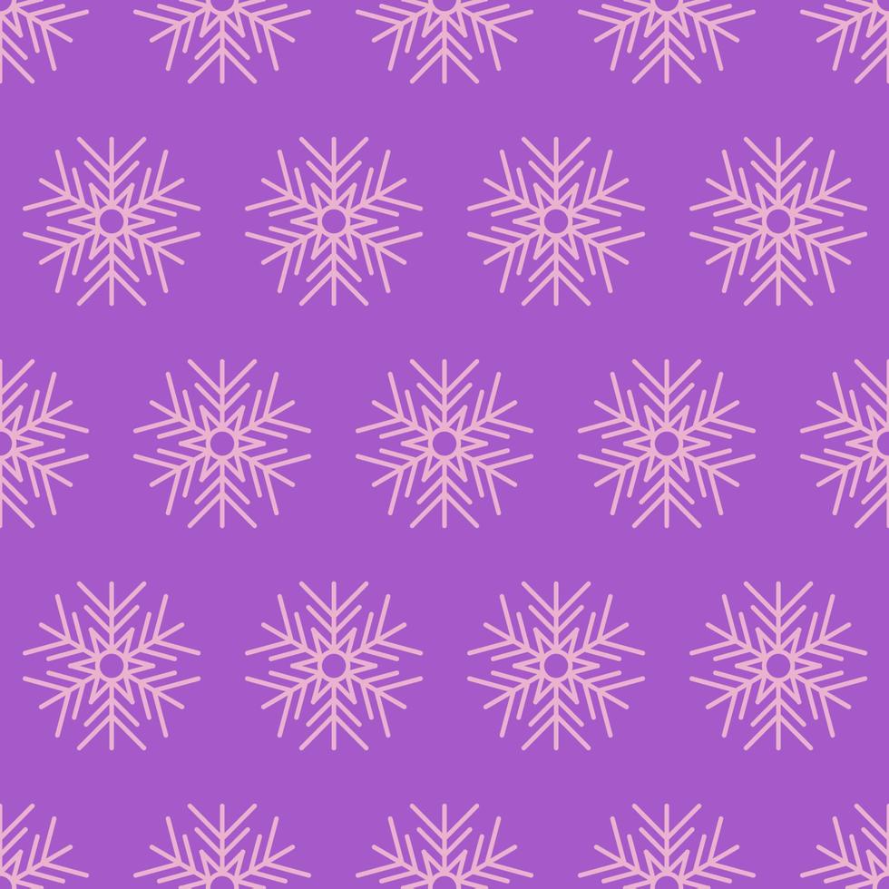 Snowflakes seamless background. Christmas and New Year decoration elements. Vector illustration.