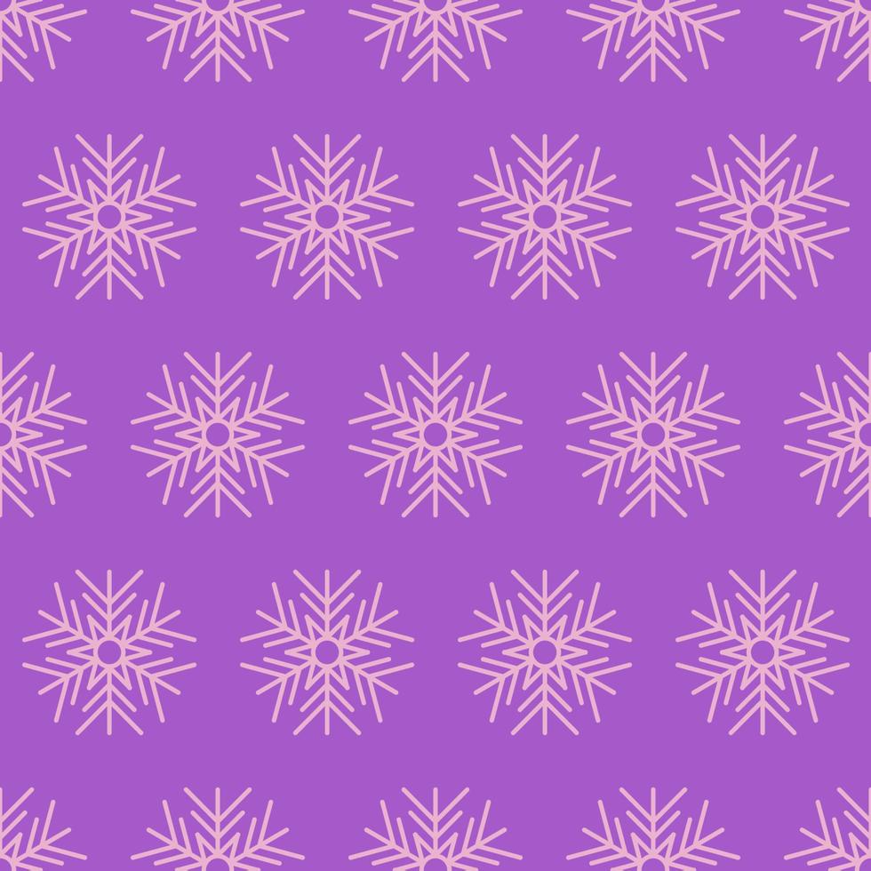 Snowflakes seamless background. Christmas and New Year decoration elements. Vector illustration.