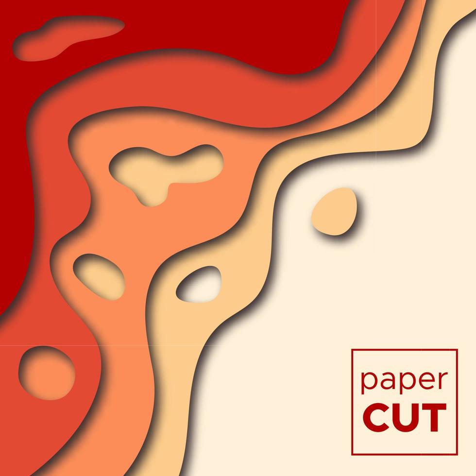 Abstract Background with Paper Cut shapes. Vector illustration.