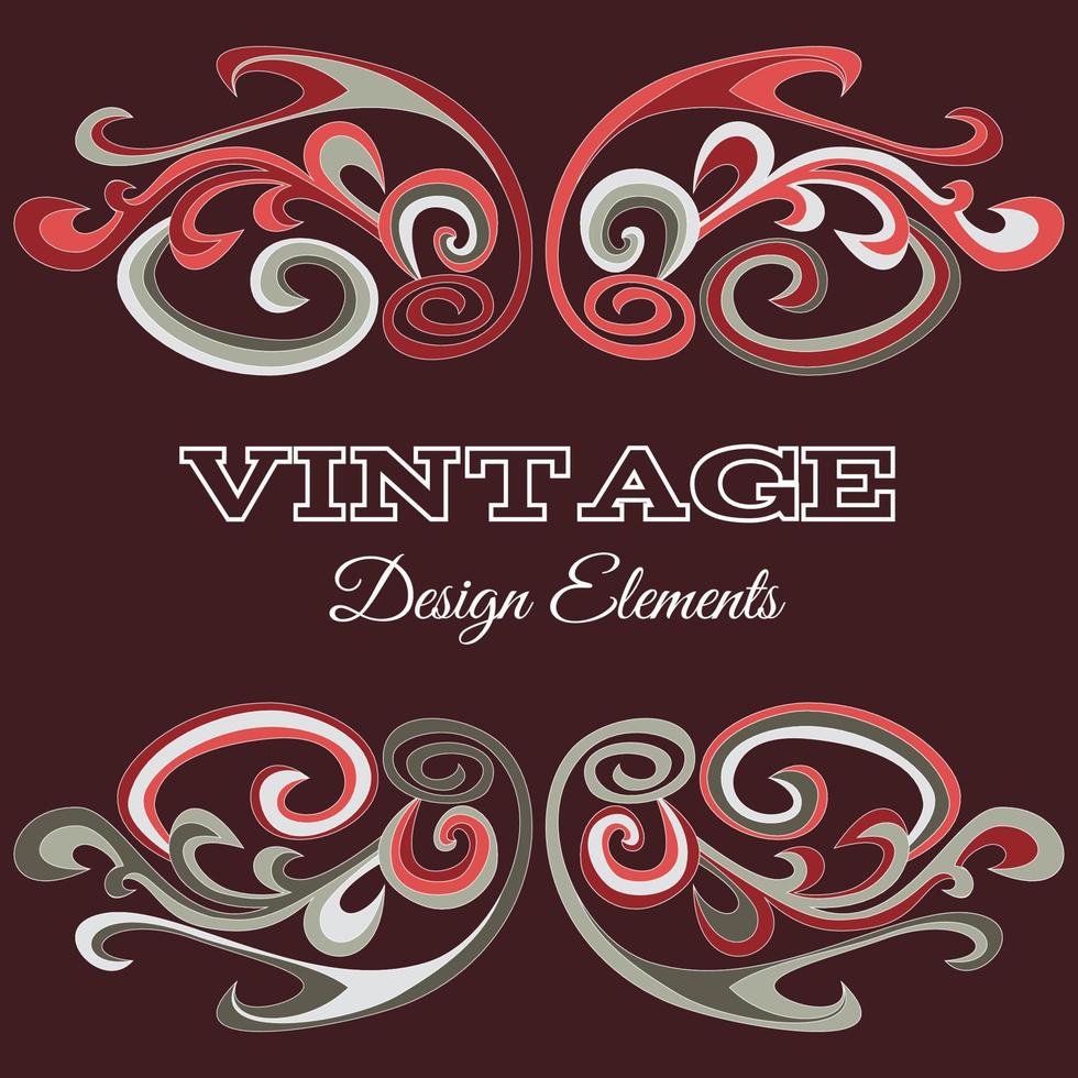 Vintage frame. Page decoration element vector