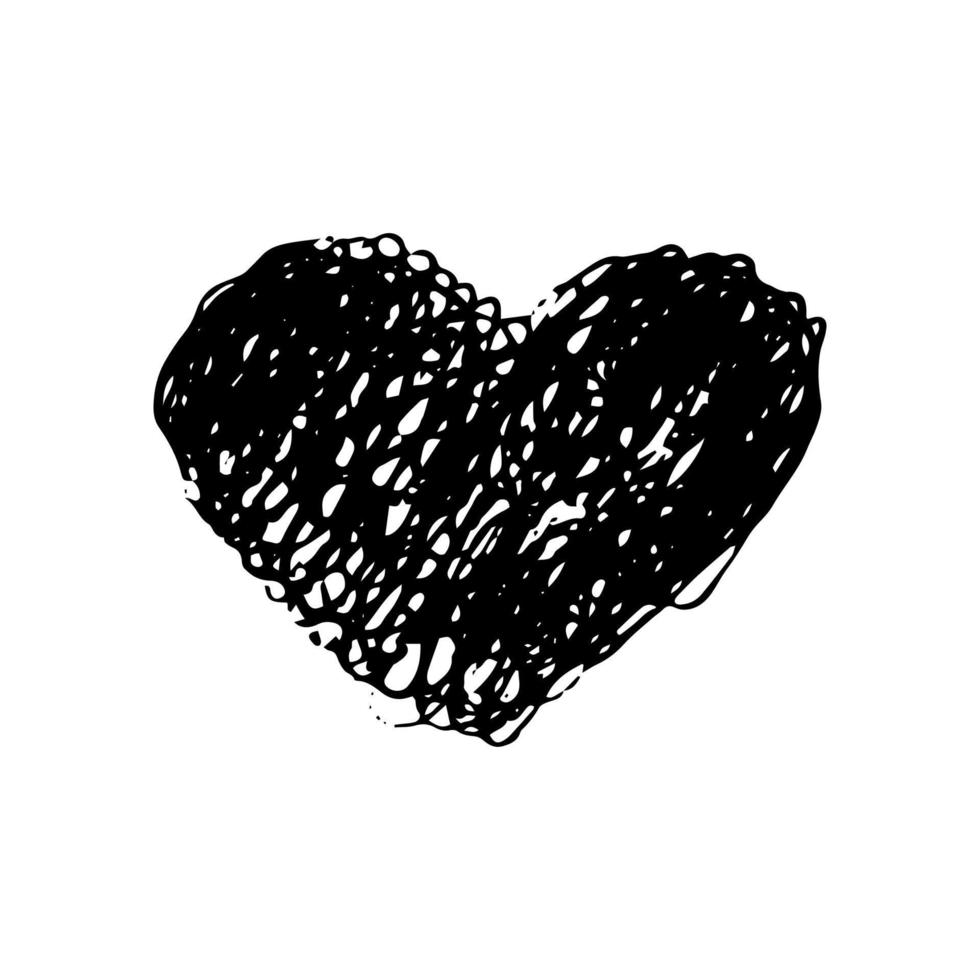 Sketch Scribble Heart. Hand drawn Pencil Scribble Hearts. Vector illustration.