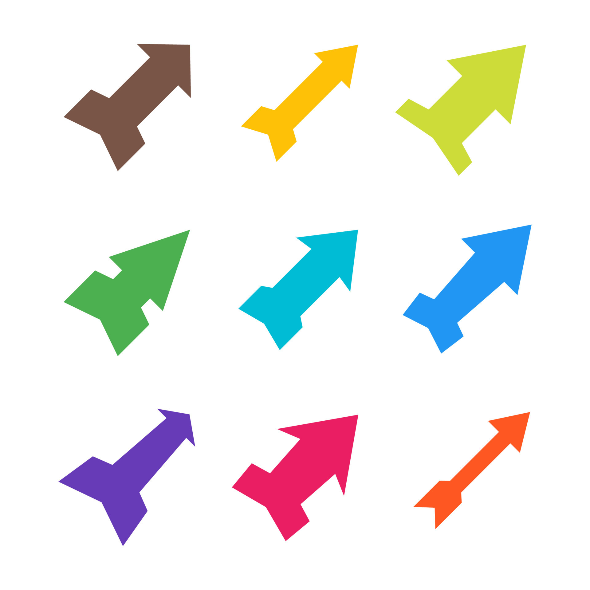 Set of multicolored various arrows. Vector illustration 16593744 Vector ...