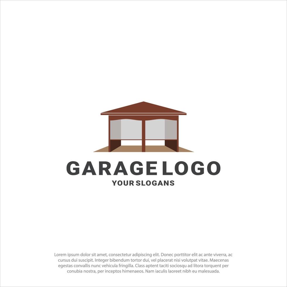 House Garage or Warehouse Building logo design vector