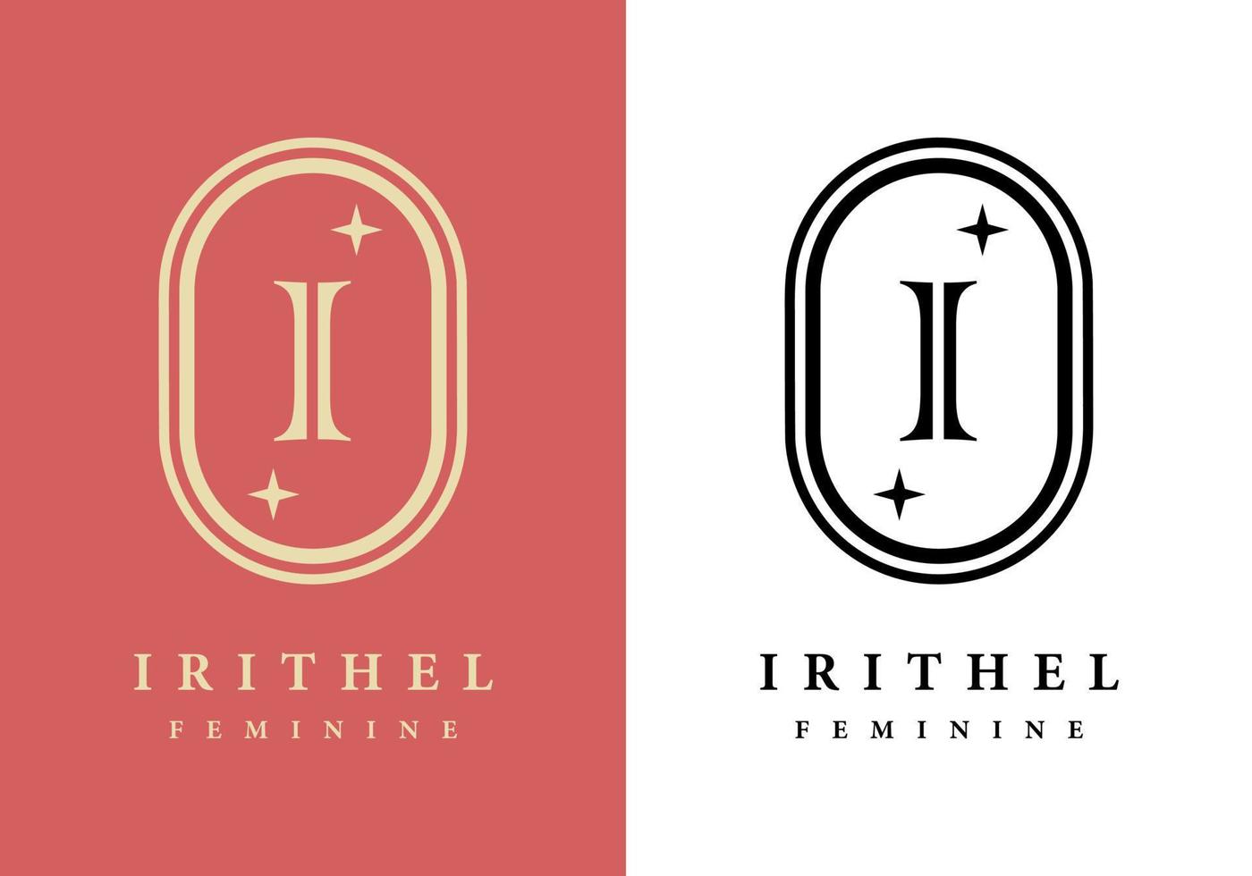 The Letter I logo is perfect for salons, spas, and others. vector