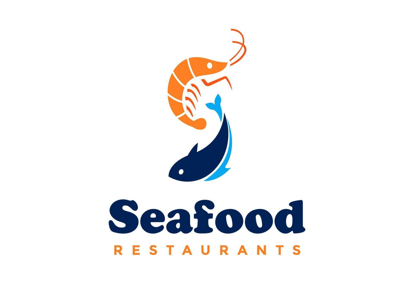 Seafood logo inspiration. Kitchen or restaurant design template. Vector illustration