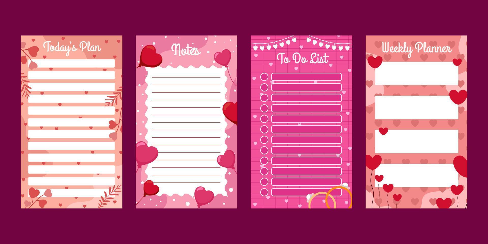 Happy Valentine's Day Journal vector