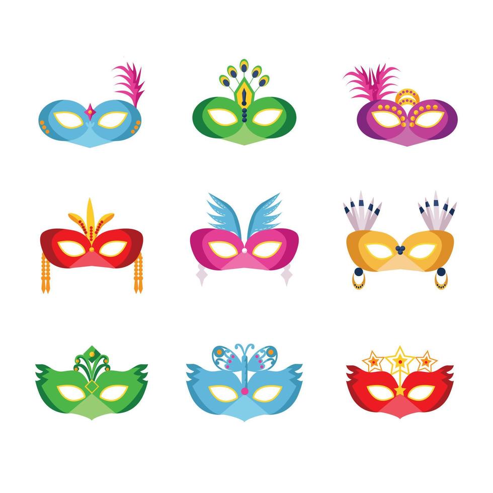 icono de máscara de mardi gras vector