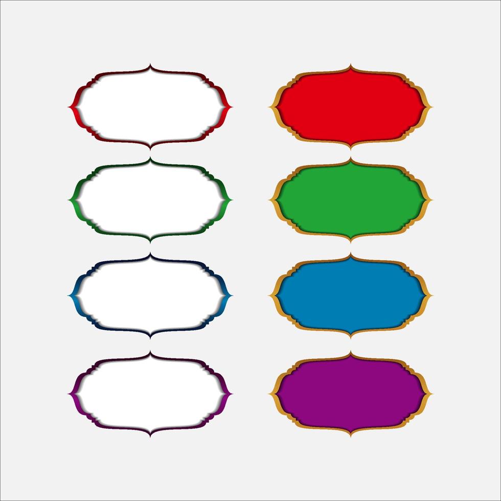 vector colorful text box template