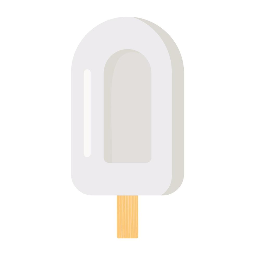 ilustración vectorial de helado. helado cremoso en un palo de madera vector