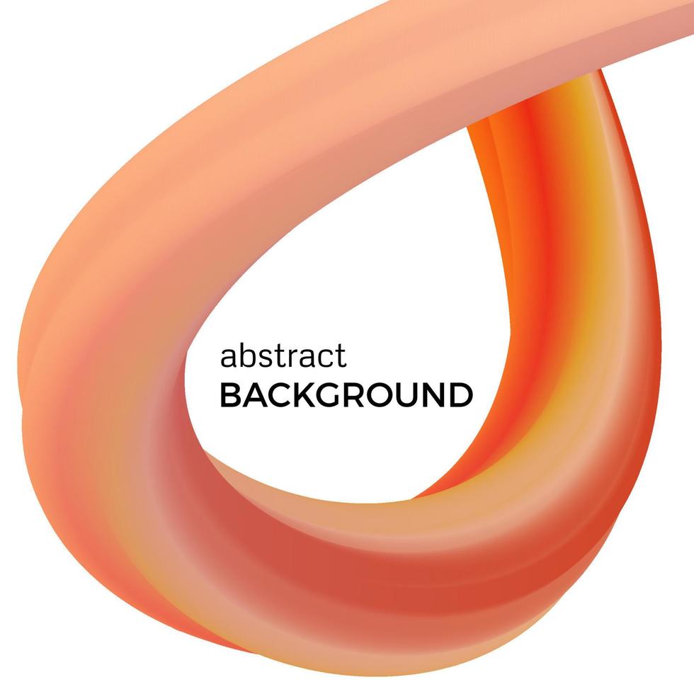 Color abstract composition of the pink watercolor waves. Vector abstract colorful background with bent dynamic form.