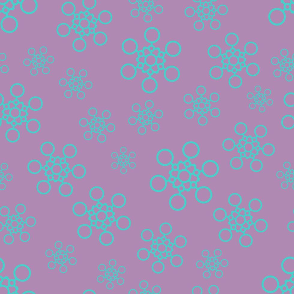 Snowflakes seamless background. Christmas and New Year decoration elements. Vector illustration.