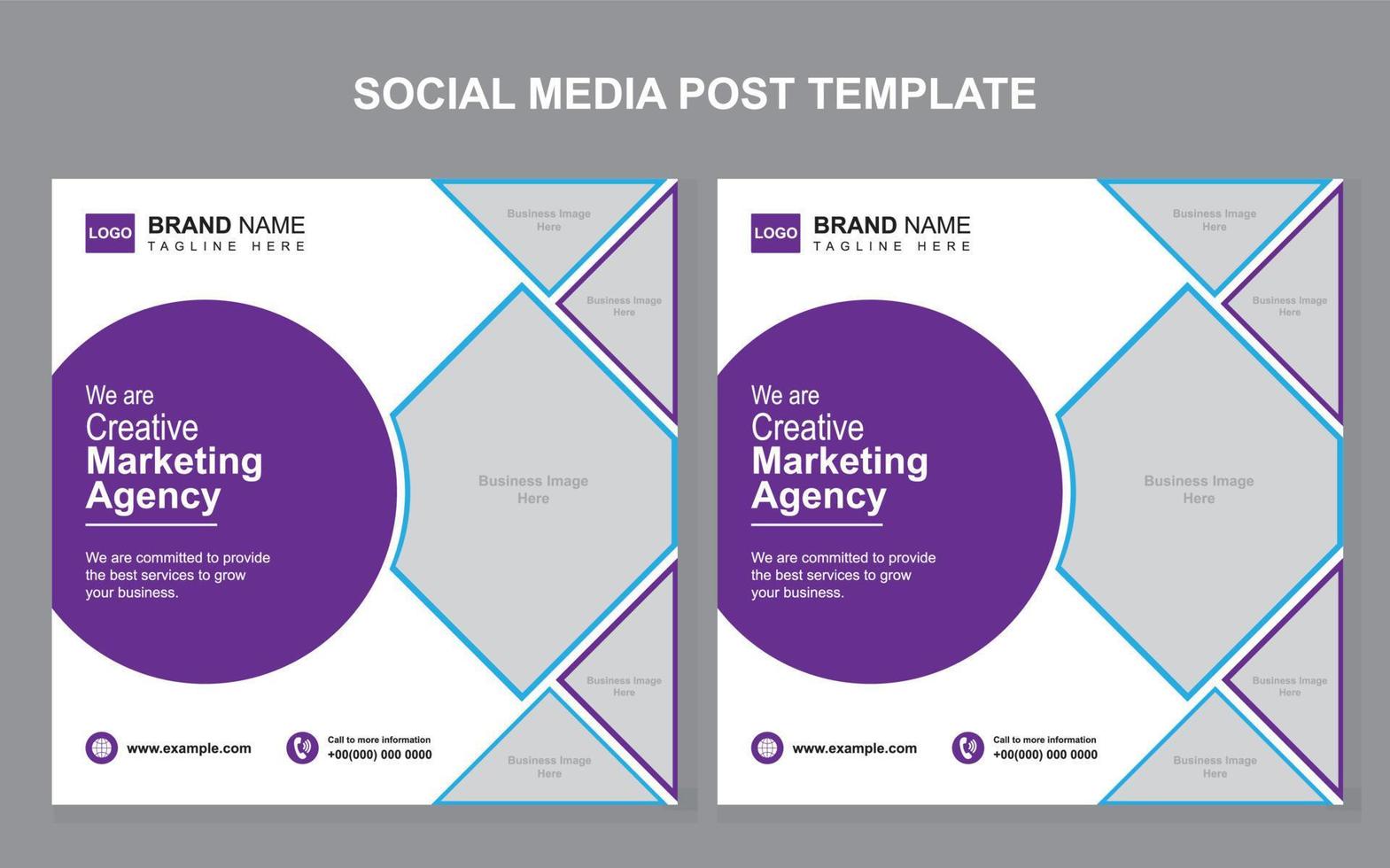 Marketing webinar template for social media post vector