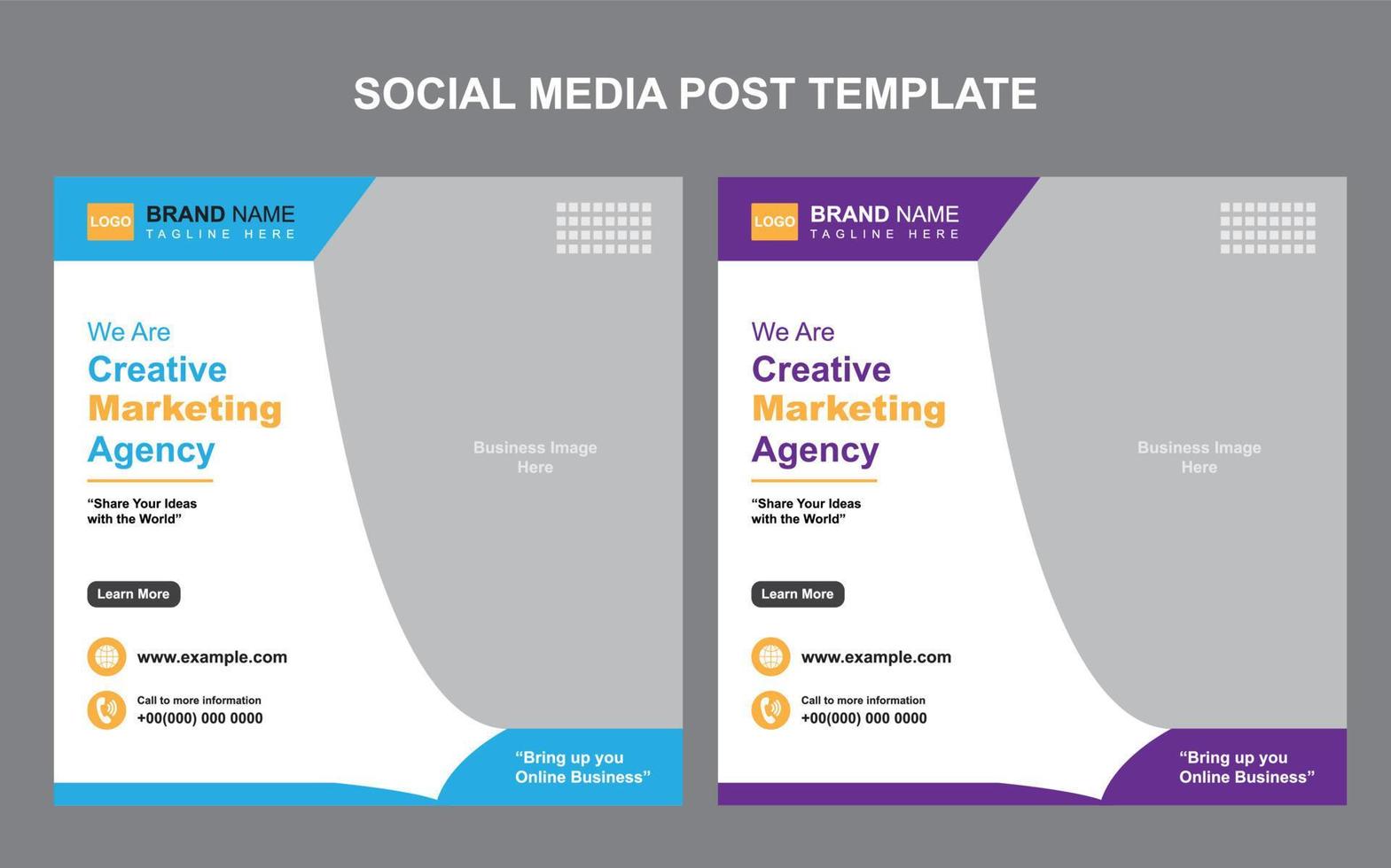 Digital Marketing Agency webinar template vector