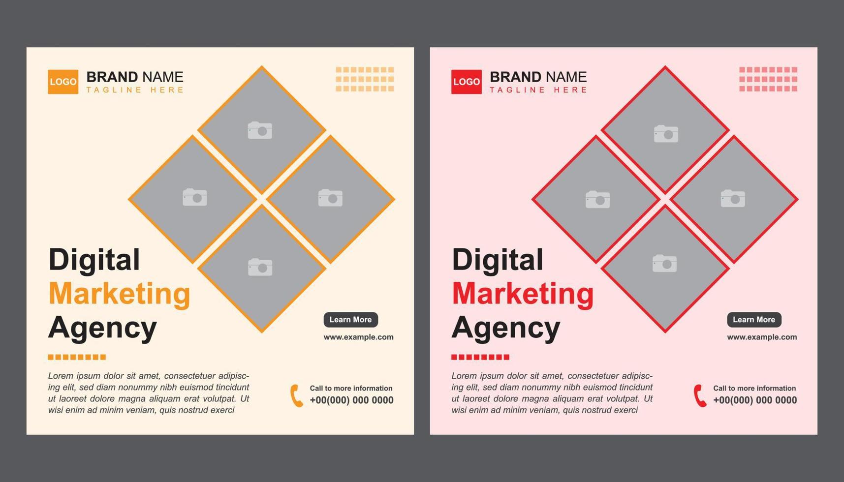 Digital marketing webinar template vector