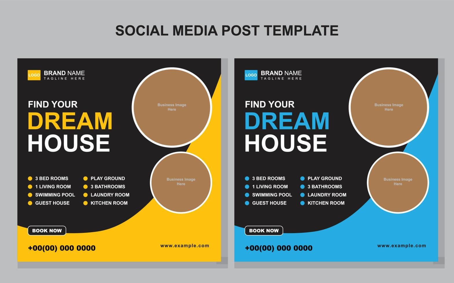 Real estate webinar template vector