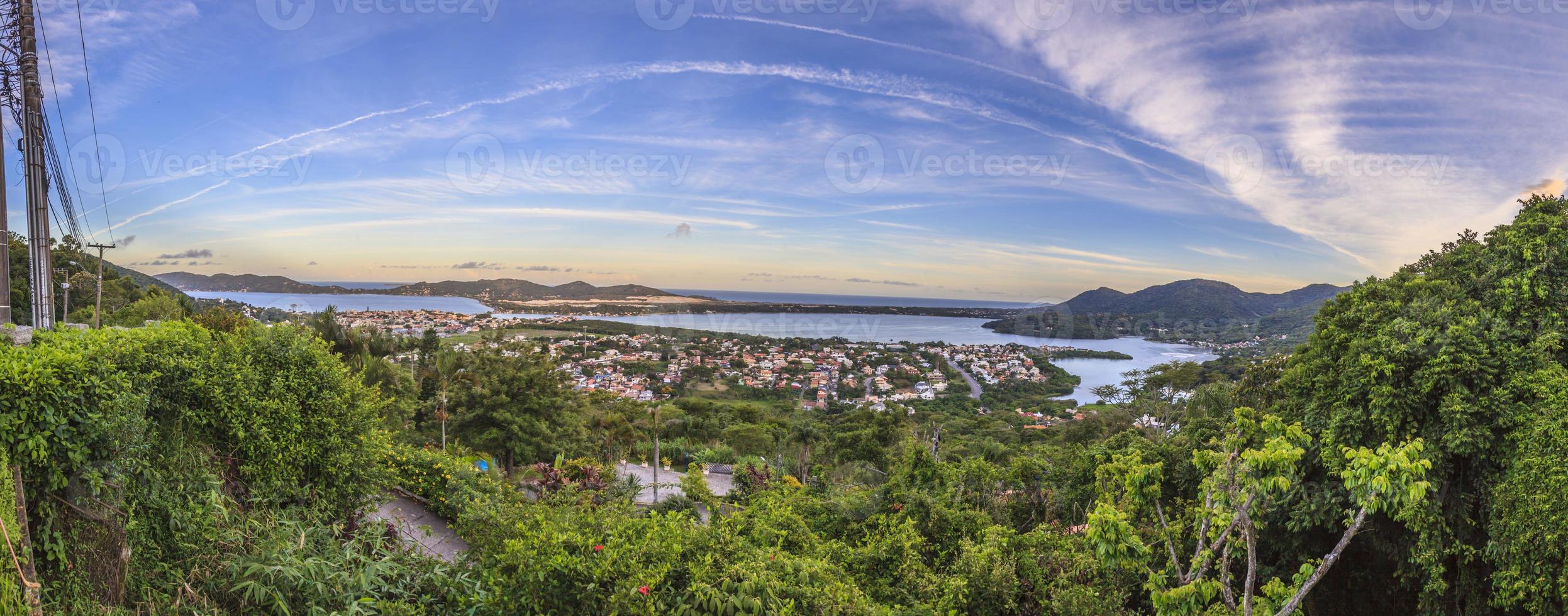 Panoramic picture of Lagoa da Conceicao in Brasil photo