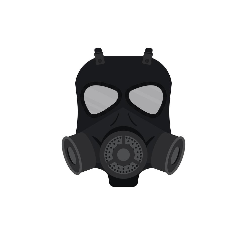 Gas mask icon flat isolated on white background illustration vector