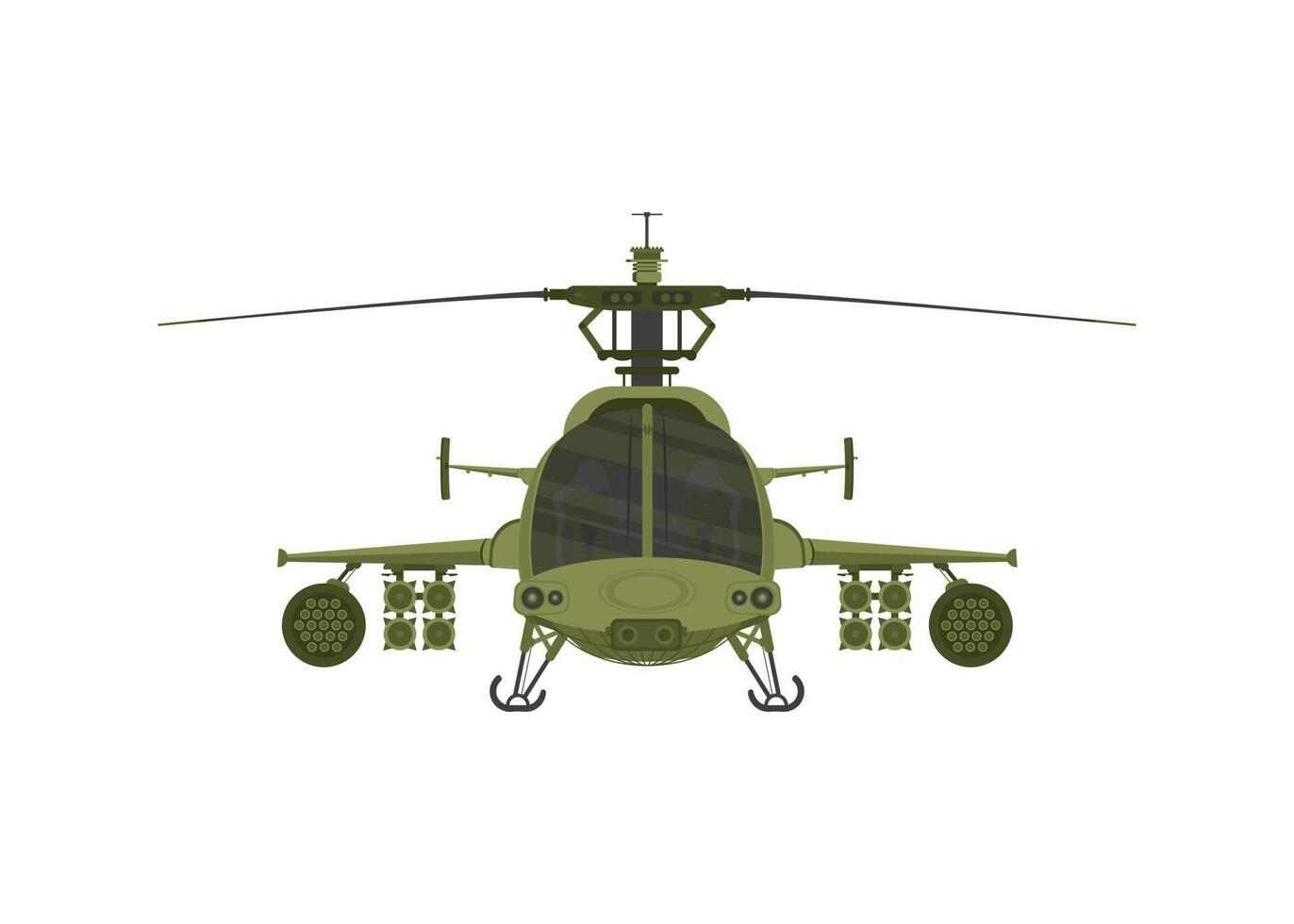 apache war machine vector illustration