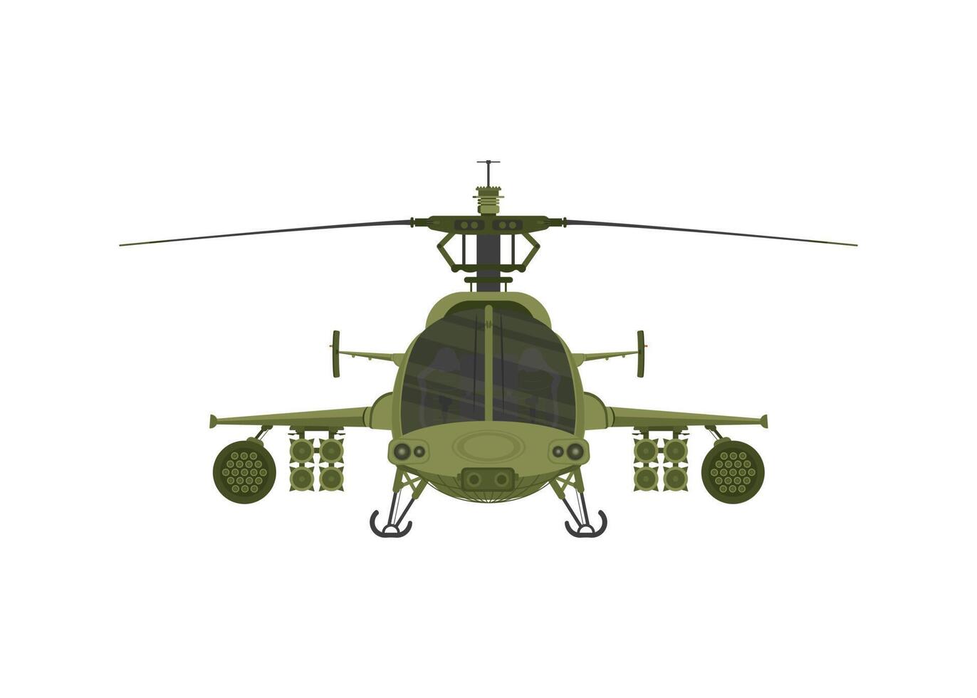 apache war machine vector illustration