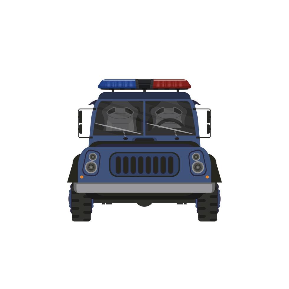 Empty police car illustration, high performance cop auto. illustration vector