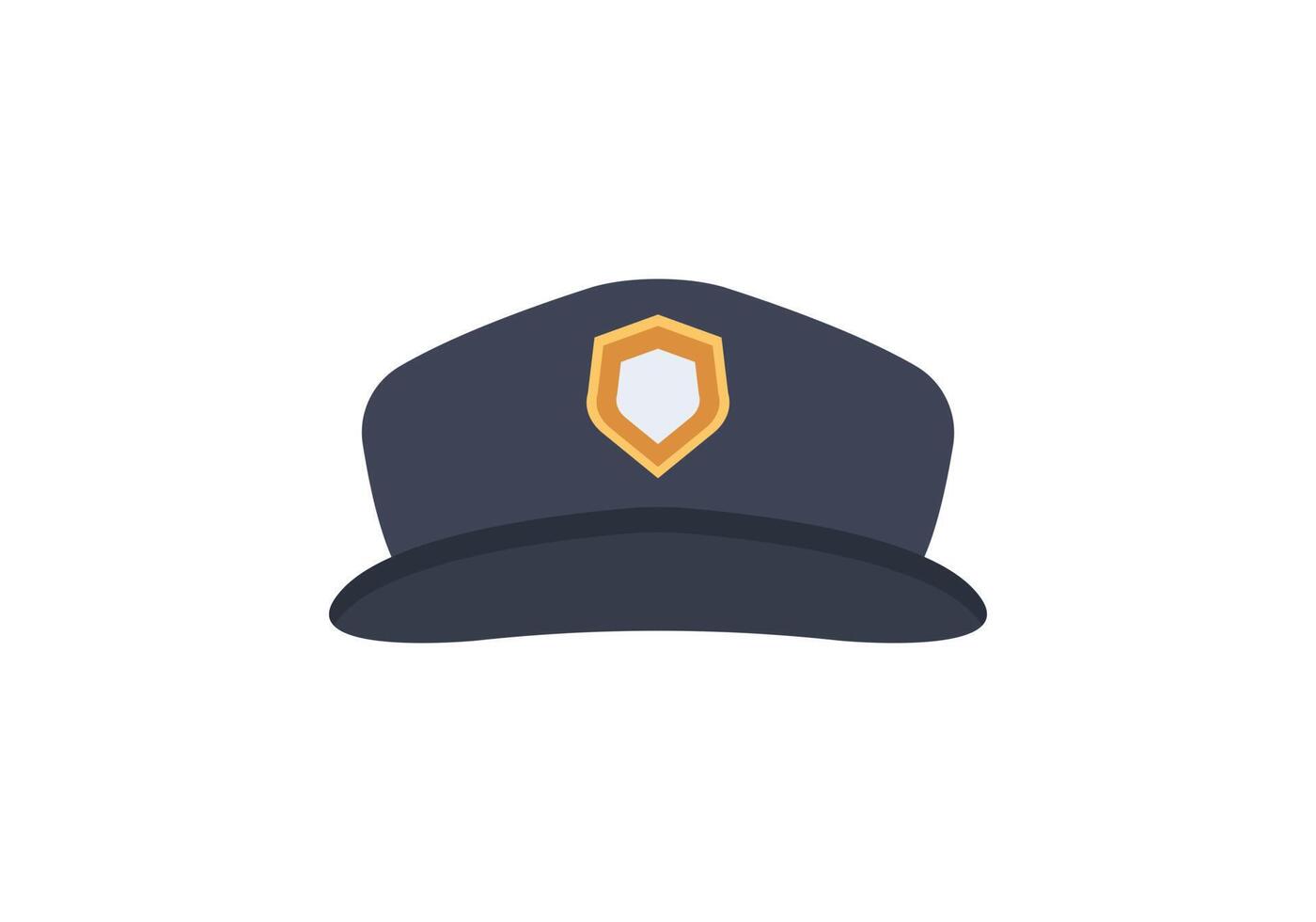 police peaked cap with cockade illustration isolated on white background vector